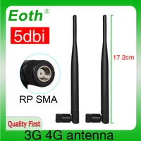 eoth 5 20pcs 3g 4g lte antenna 5dbi rp smaconnector plug antenne router external repeater wireless modem antene