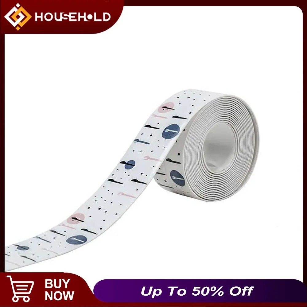 

Waterproof Water Barrier Strip Multipurpose Can Be Cut Paste Anti-mold Beauty Seam Paste Kitchen Gadgets Self Adhesive Tape