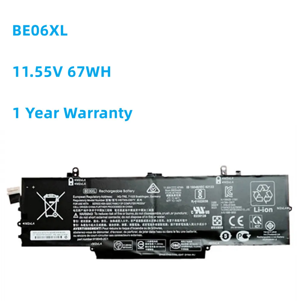 BE06XL 11,55 V 67WH Аккумулятор для HP Elitebook 1040 G4 2XM88UT 3WD94UT HSN-Q02C 918108-855 918180-855 1B7V Q02C