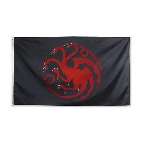 Флаг 90x150 см трехсторонний Дракон Таргариен