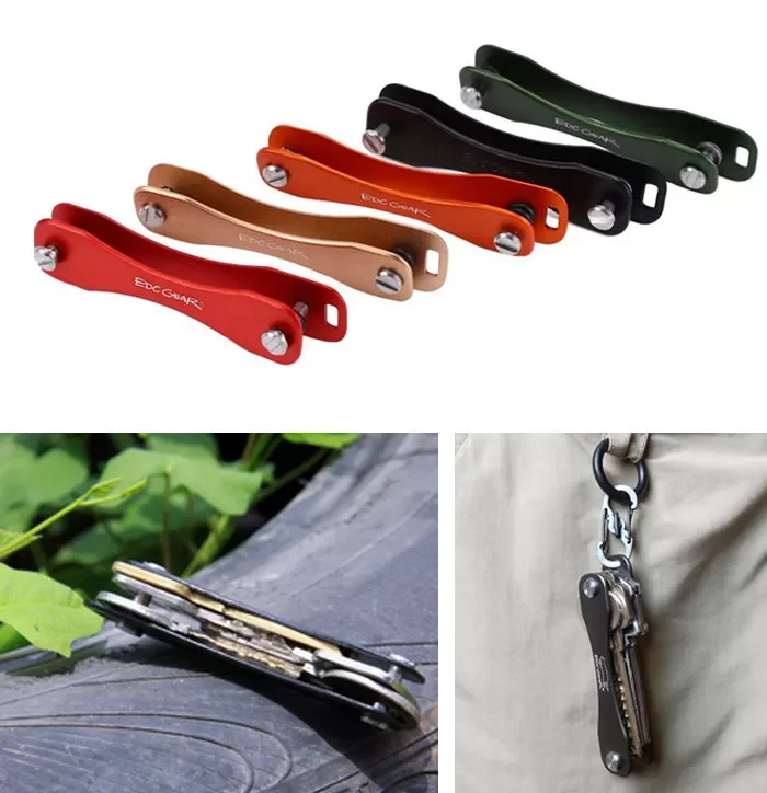 

keychain key folder EDC gear aluminum multi tool gadget outdoor holder organizer clamp clip camp pocket kit bar collector smart