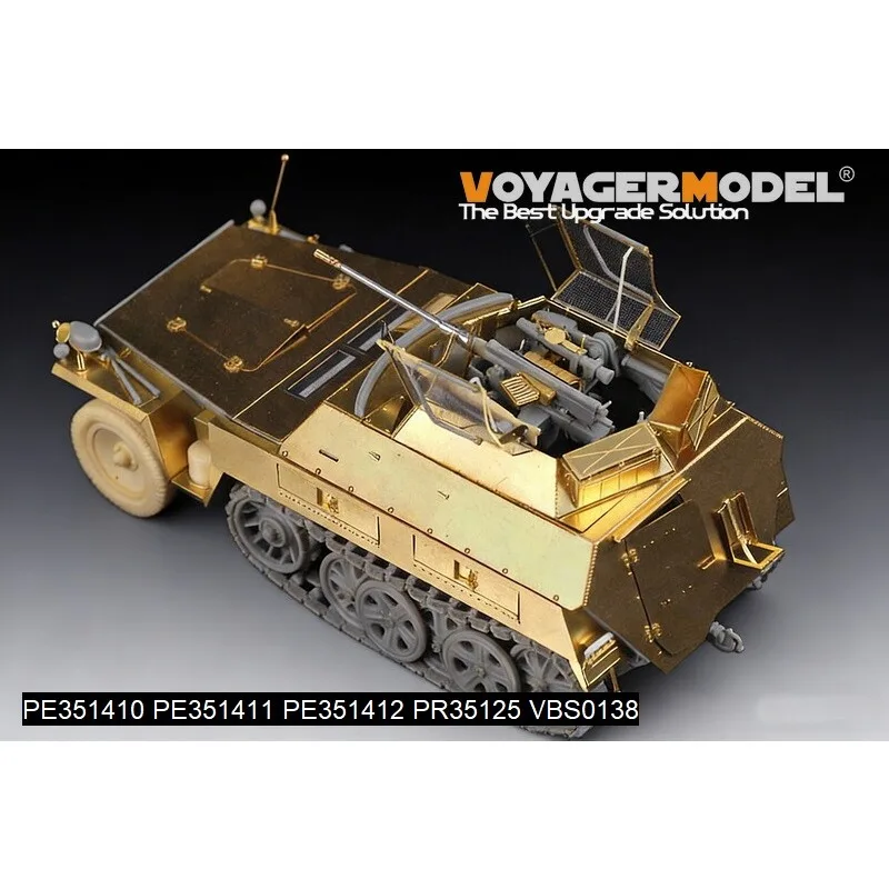 Фото Voyager PE351411 1/35 WWII Sd.Kfz.250 NEU Набор для модернизации (ящики для хранения и брызговики) (для набора DRAGON) Фототравленые детали (без модели танка) №2