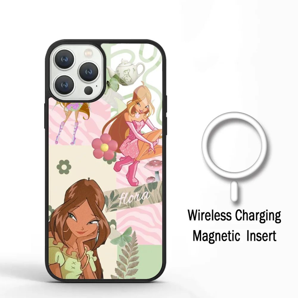 Чехол для телефона Girl W-Винкс C-Club IPhone 11 12 13 14 15 Plus Pro Max зеркальный акриловый чехол