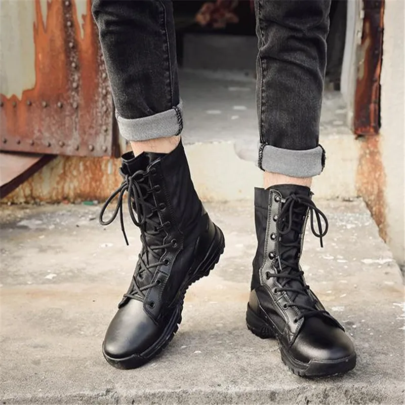 

Новые Военные боевые ботинки для мужчин, износостойкие ботинки для пустыни, мужские удобные тактические ботинки, Мужская брендовая Военная...