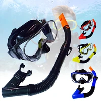 professional snorkel diving mask and snorkels goggles glasses diving swimming easy breath tube set snorkel mask adjustable head