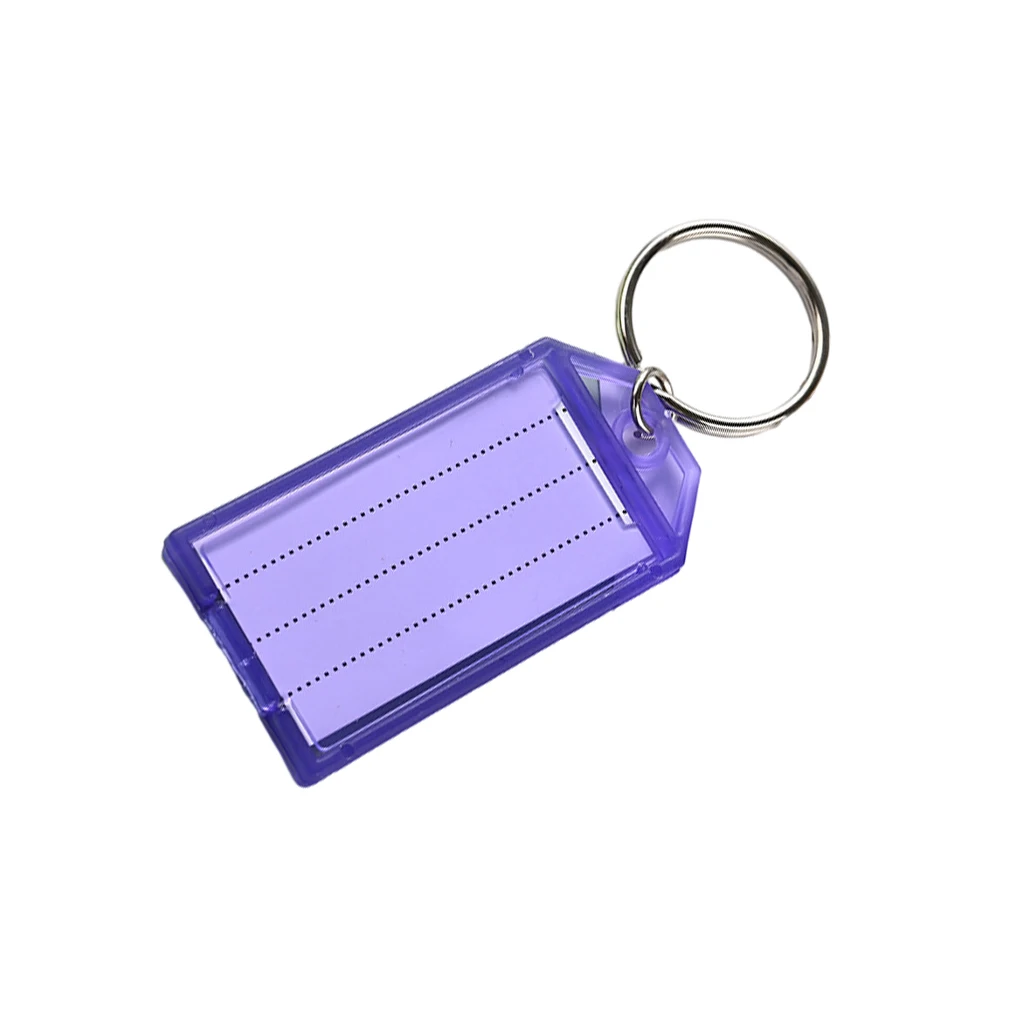 

20X Plastic Key Tags ID Labels Colorful Classification Keychain DIY Names for Window Hotel Office Baggage Tag Keychains