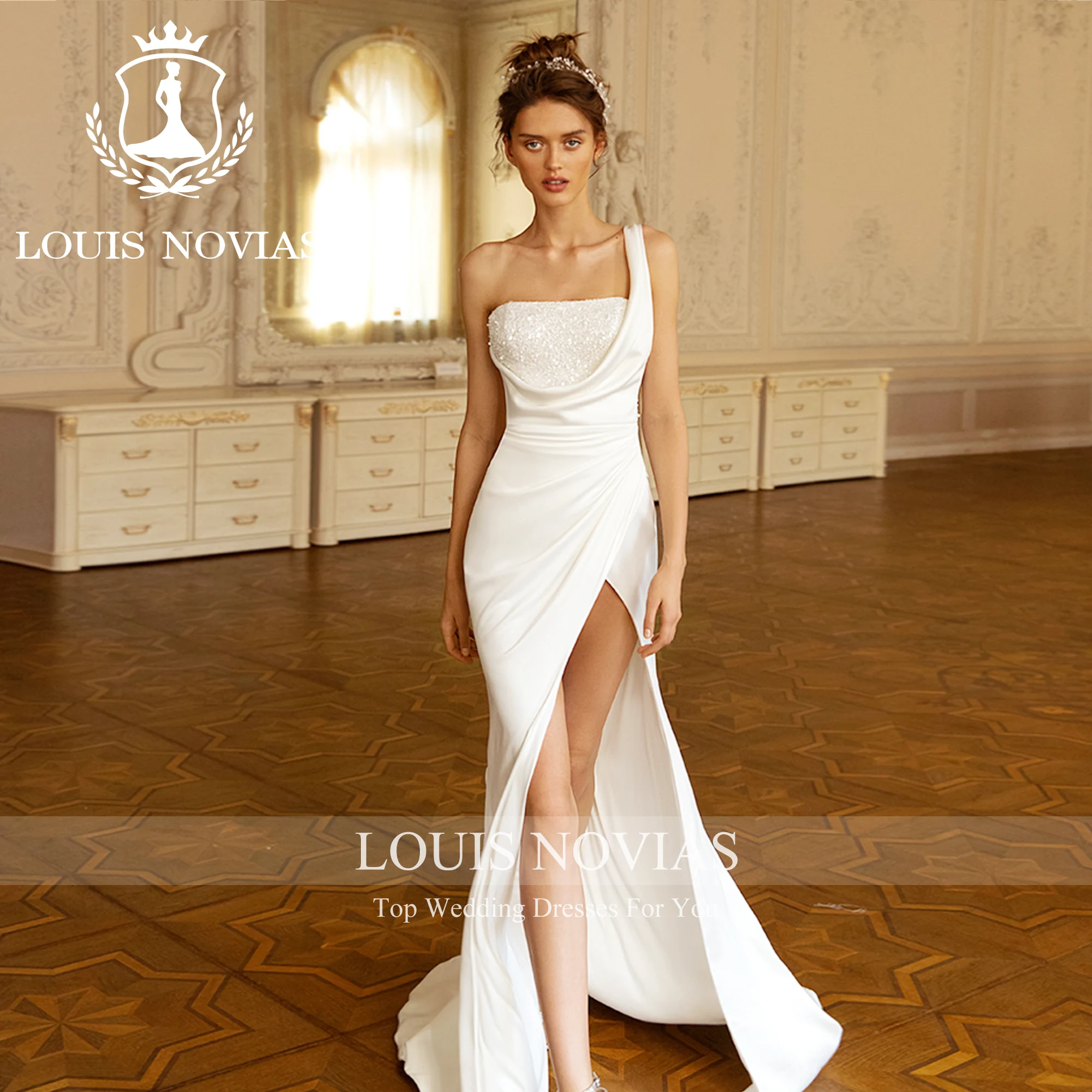 LOUIS NOVIAS Свадебные платья для женщин в стиле русалки элегантное свадебное платье