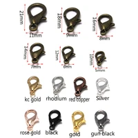 50 100pcs alloy lobster clasp hooks keychain end connectors for jewelry making diy bracelet necklace chain accessories findings