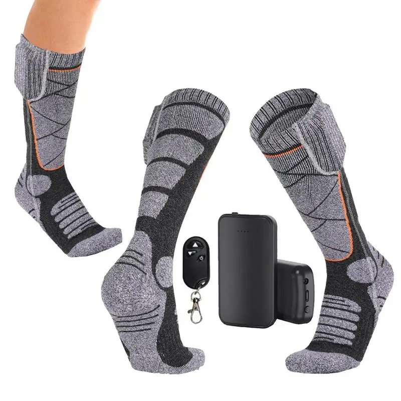 

Heated Rechargeable Socks | Remote Control Electric Foot Warmer Socks | Free Size Heated Socks with 3 Adjustable Heating Setting