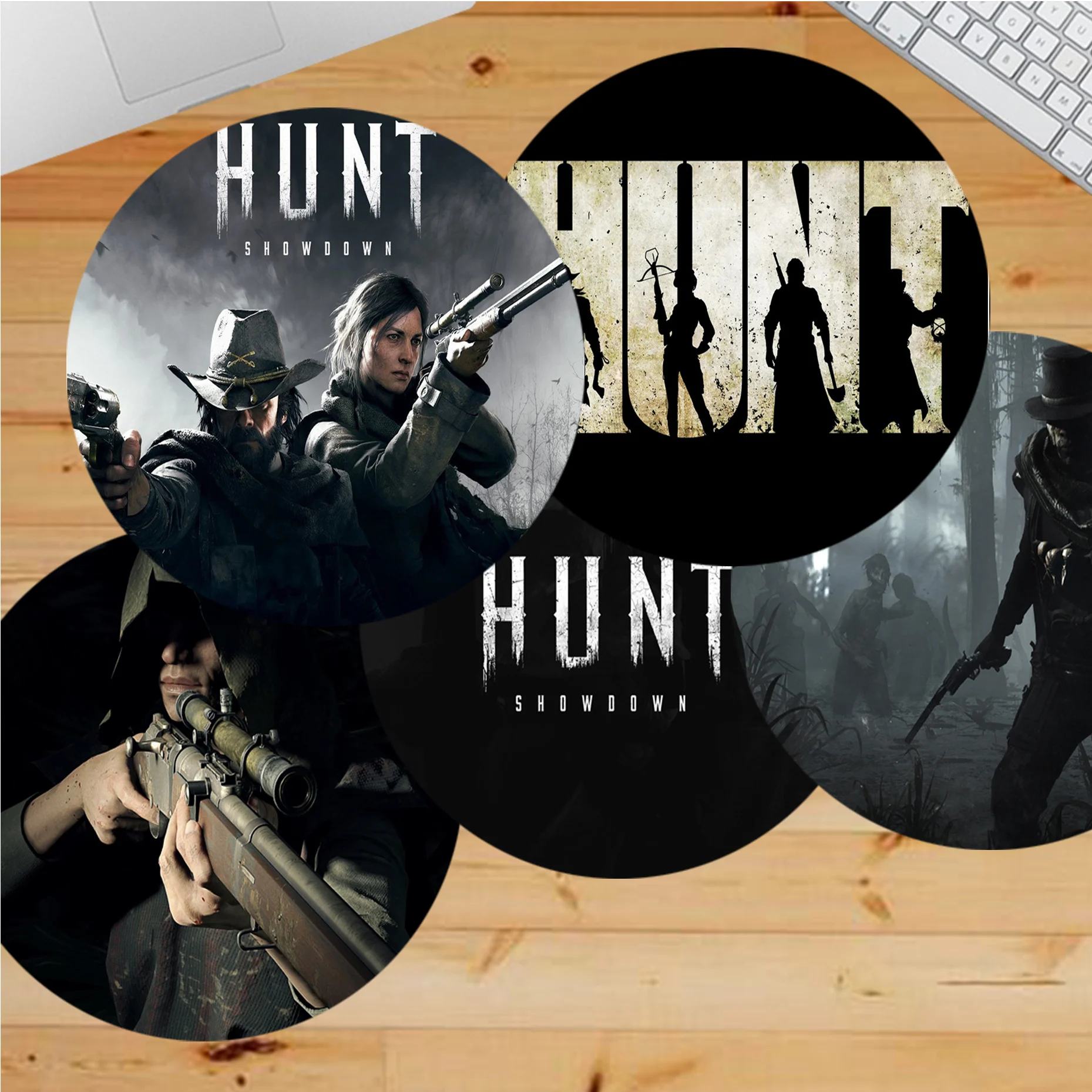 

Cool Hunt Showdown Gamer Mousepad Animation Round Big Promotion Table Mat Student Mousepad Pad Games Pad Office Desk Accessories