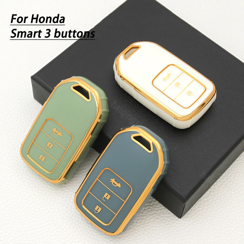 

Чехол для автомобильного ключа из ТПУ чехол для Honda CRV CR-V Fit Civic Accord HR-V HRV City Odyssey протектор для дистанционного ключа держатель сумка 3 botton