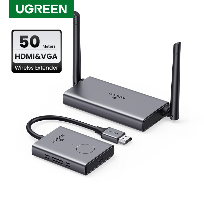 

【NEW-IN】UGREEN Wireless HDMI Extender Video Transmitter & Receiver Kit 5G 50M Transmits Display Dongle for TV PC PS5/4 Monitor