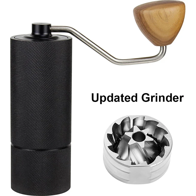 

Кофемолка ручная из нержавеющей стали, регулируемая мельница каштанового цвета, с ручными настройками