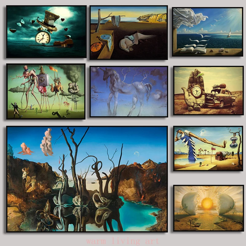 

Famous Surrealism By Salvador Dali Abstract Print Art Canvas Poster For Living Room Decor Home Wall Picture