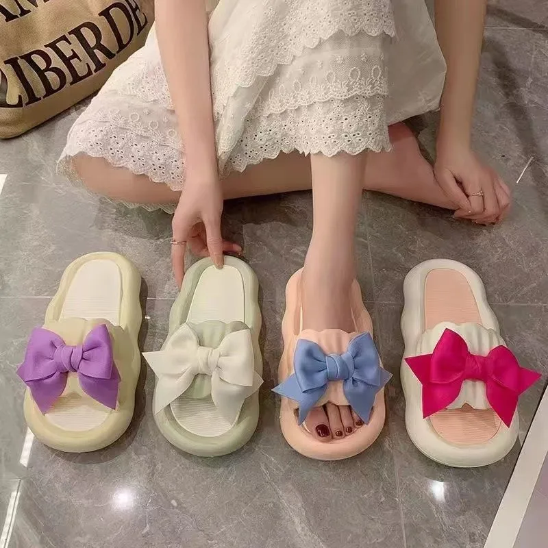 Women Platform Sandals Flat Eva Slippers Kawaii Soft Sole Light Comfortable and Elegant Flip Flops Shoes Round Toe Beach Fashion