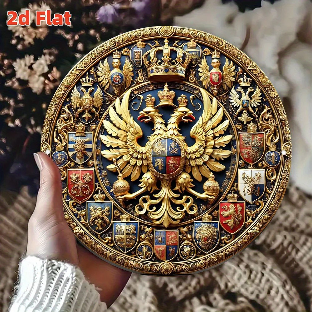 

Металлическая табличка с гербом, 2D, алюминий