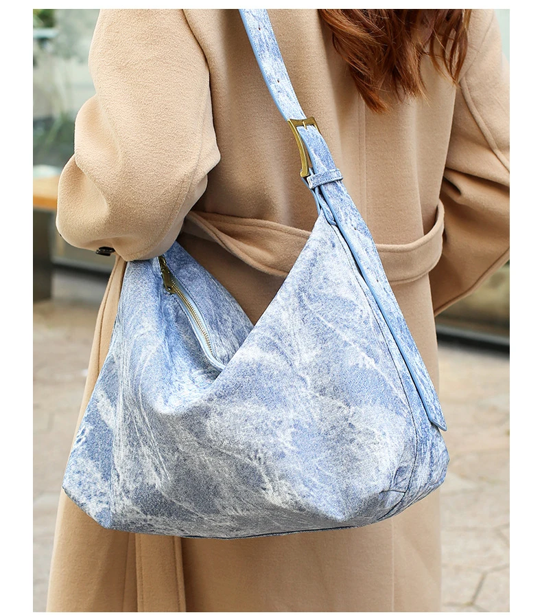 Модная женская сумка на плечо джинсовые женские сумки через вместительная из