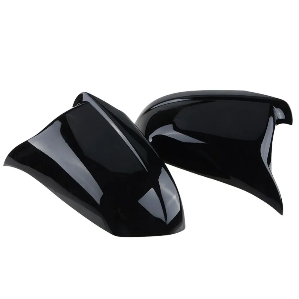 2 шт. автомобильная левая и правая глянцевая черная крышка заднего зеркала для BMW 5