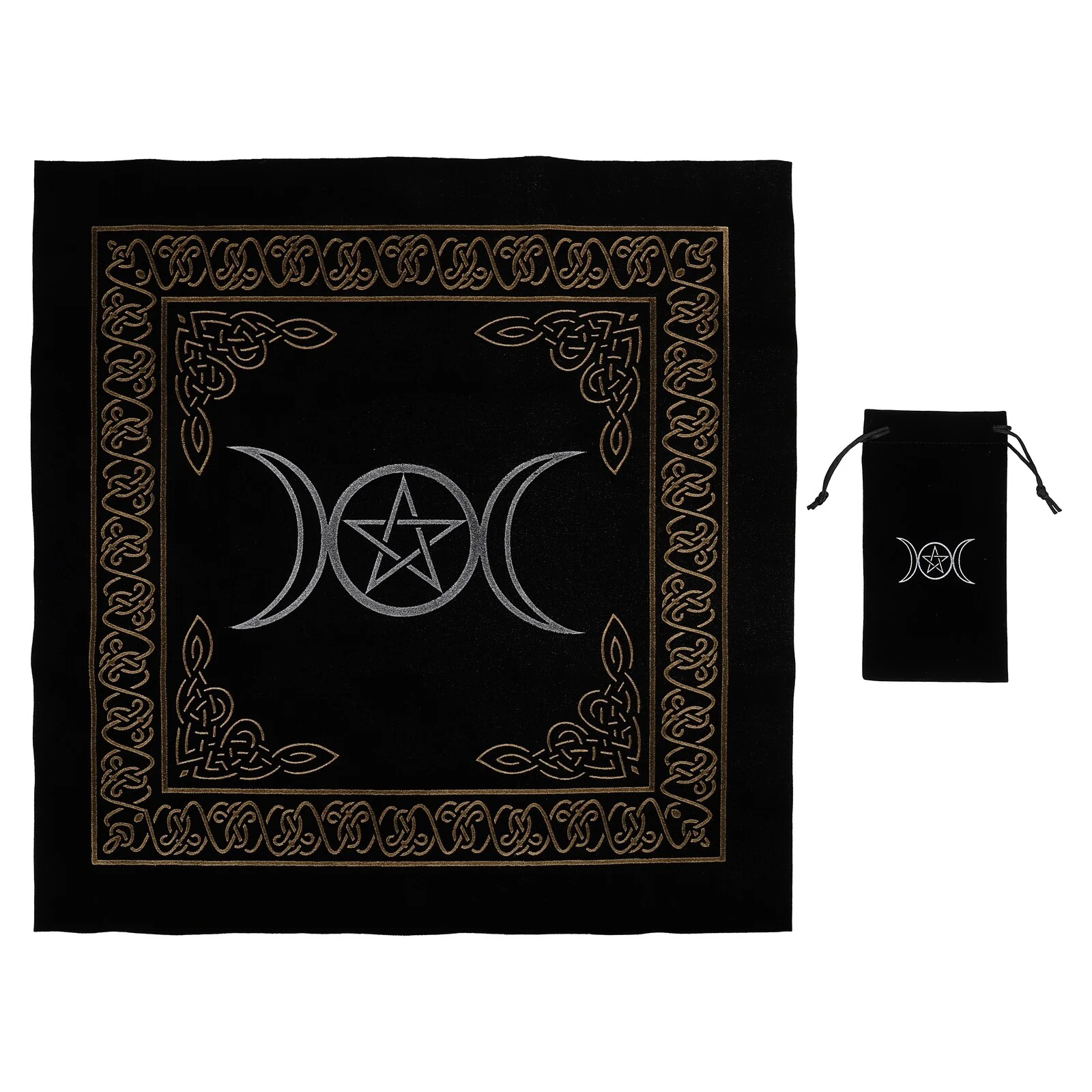 

Tarot Tablecloth Divination Cards Pouch Velour Cloths Accessory Black Tablecloths