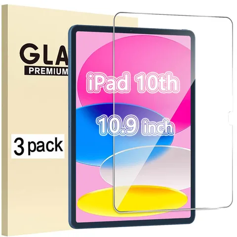 (3 упаковки) Закаленное стекло для Apple iPad 10 2022 10,9 10 поколения A2696 A2757 с защитой от царапин