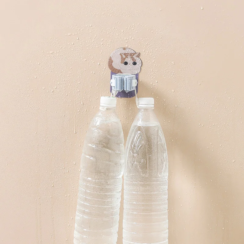 Органайзер для швабры с изображением милого кота настенные крючки клейкая