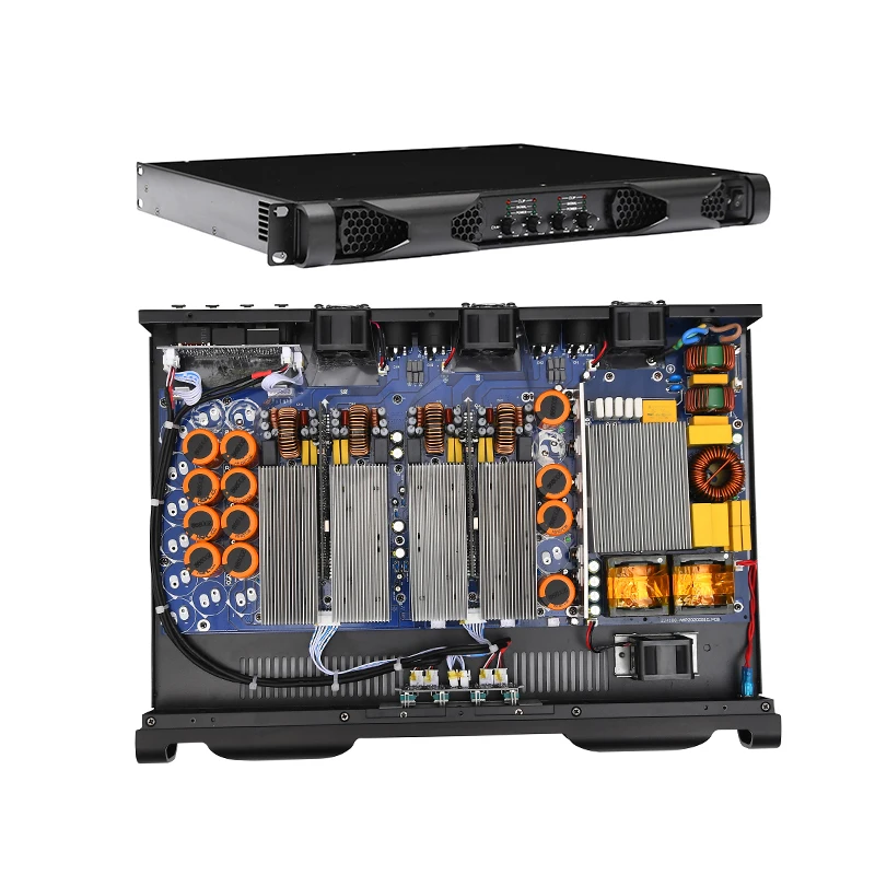 

1U 1000w 2000 1000 watt full range amplificador switch digital professional 4ch four 2channel 4 channel Class d power amplifier