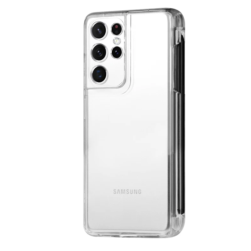 Najtaniej (Tylko Etui) TPU Odporny Na Wstrząsy Futerał Do Samsung Galaxy S21 Ultra 5G Z Gniazdem Rysika Przezroczysty S21Ultra Pokrywa Ochrona Przed Upadkiem