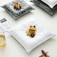810 inch creative lace pillow salad plate ceramic cold dish home simple cold dish plate western dish holtel snack plate
