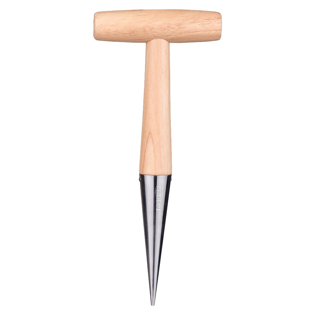 

Stainless Steel Wood Handle Plant Durable Tools Cultivation Accessory Migration Sow Dibber Practical Hole Punch Loosen Soil