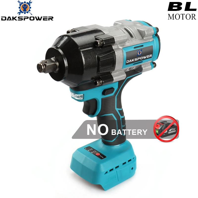 

New Style Torque 1000 N.m Electric Cordless Professional Wireless Brushless Impact Wrench Compatible Makita Battery Power Tools