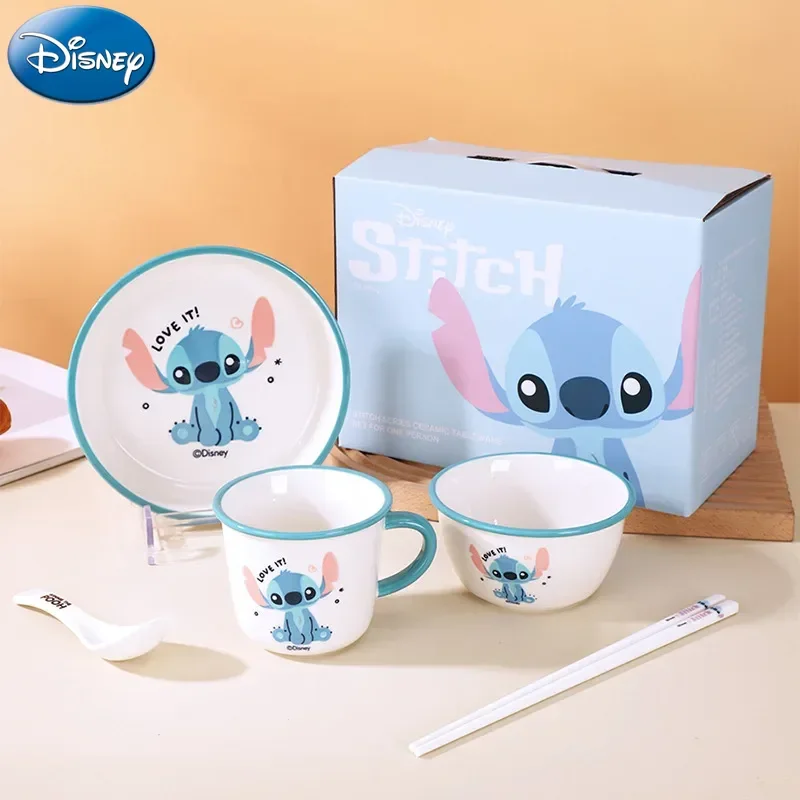 Набор посуды Disney Stitch Lotso Winnie The Pooh керамические миски ложки палочки для еды набор