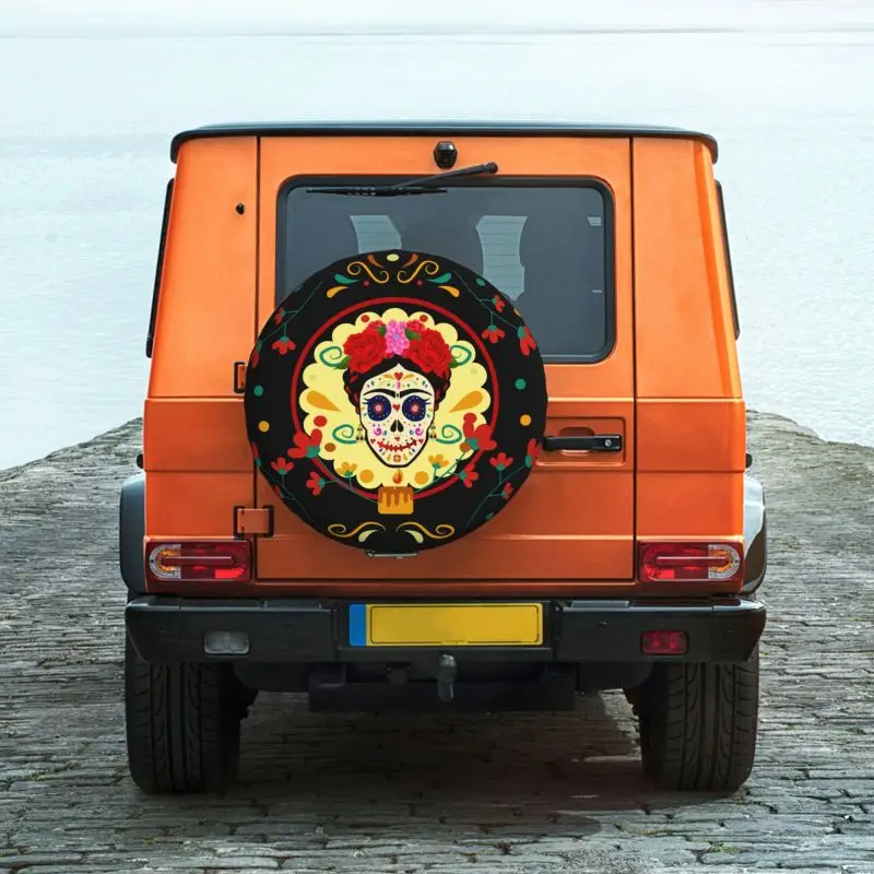 Изготовленный на заказ чехол для шин Day Of The Dead Sugar Skull 4WD 4x4 с прицепом Mexican La Calavera