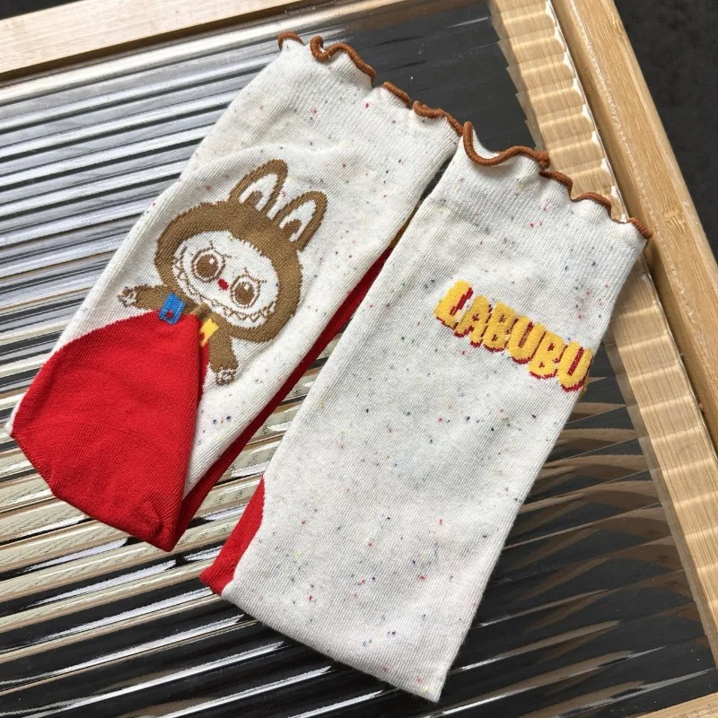 Labubus носки для взрослых и детей женские чулки в стиле аниме зимние теплые