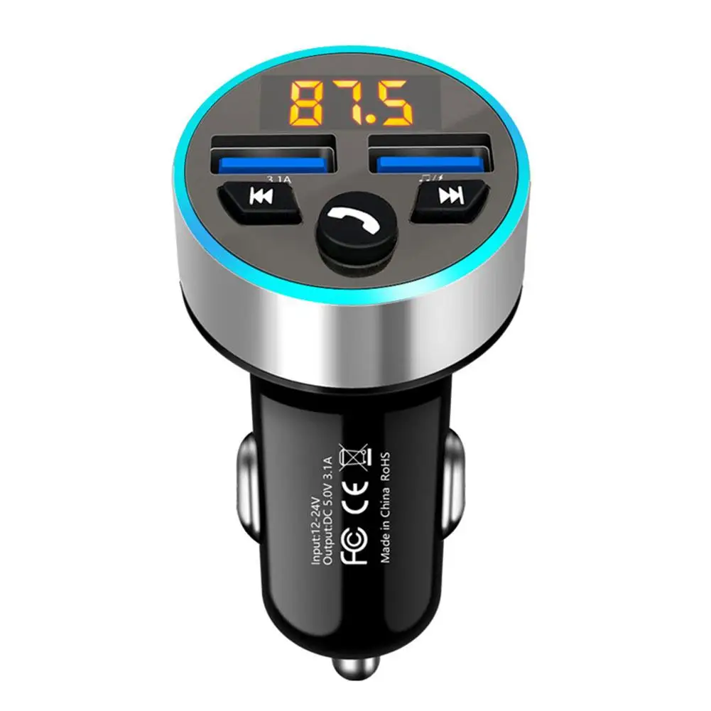 

Автомобильный Bluetooth FM-передатчик, стерео MP3-плеер с двойным комплектом, зарядное устройство, FM USB 5,0, быстрый и громкая связь, модулятор O8G0