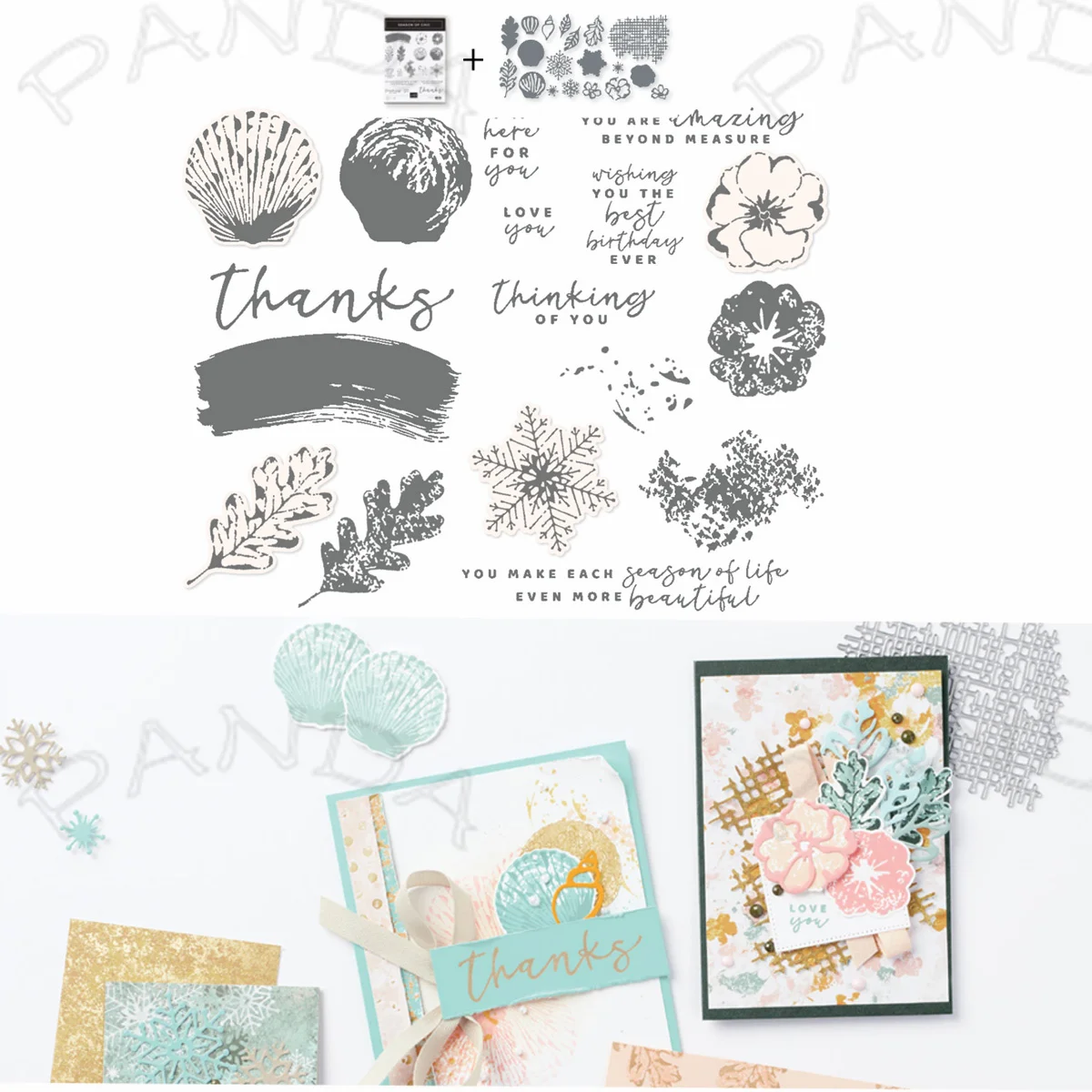 

Season of Chic Metal Cutting Dies Clear Stamps Scrapbook Embossed Make Paper Card Album Diy Craft Template Decoration Cut Die