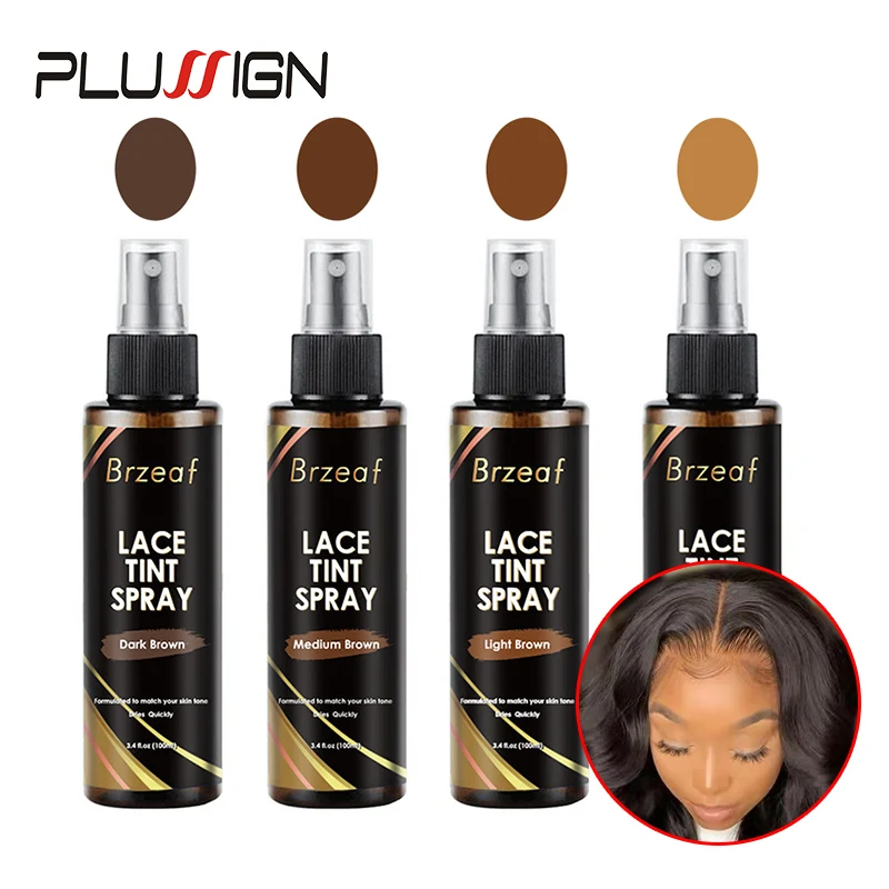 Lace Tint Spray For Lace Wigs Dark Brown Middle Brown Light Brown Lace Tint Spray For Closures, Wigs And Closure Front 100Ml