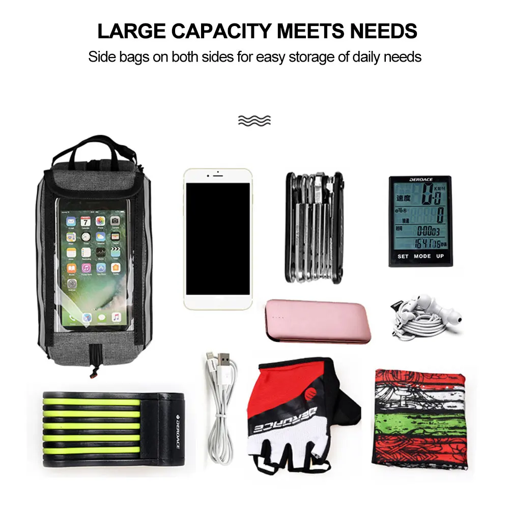 

Nylon Reflective Effect Bike Triangle Frame Front Tube Frame Bag Phone Waterproof Bike Bicycle Cycling Bag Bicycle Accessories