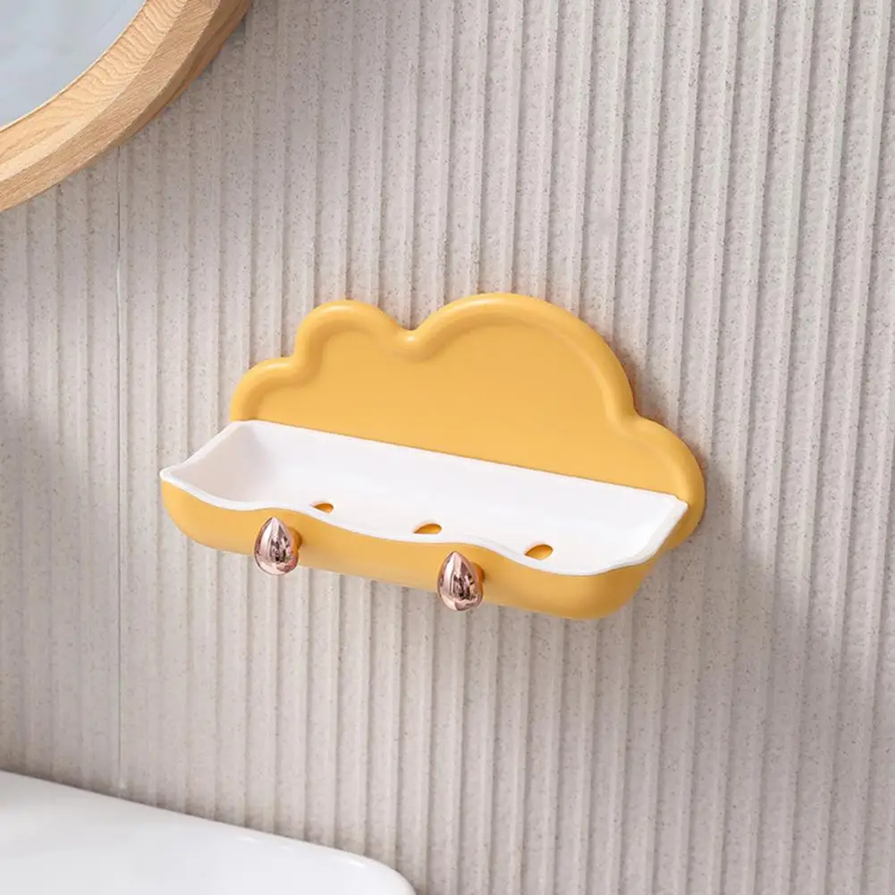 

Useful Drain Soap Box Benzene Soap Holder Nail-free Installation Multipurpose Shower Soap Box Dish Storage