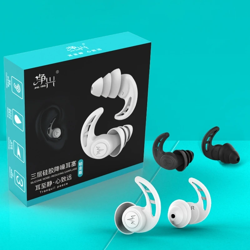 

Rhino Horn Design Ear Plugs Waterproof Reusable Comfy Ear Protector for Adult Teen Student Showering Bathing Surfing 2PC