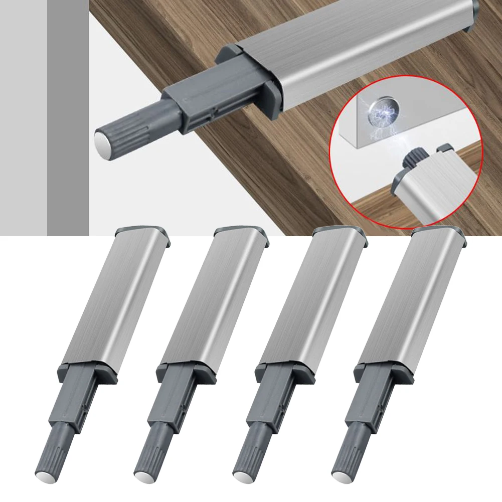 

4pcs Cabinet Latch Push To Open Damper Magnetic Door Catch For Door Drawer Cabinet Door Damper Closer Rebound Device Hardware