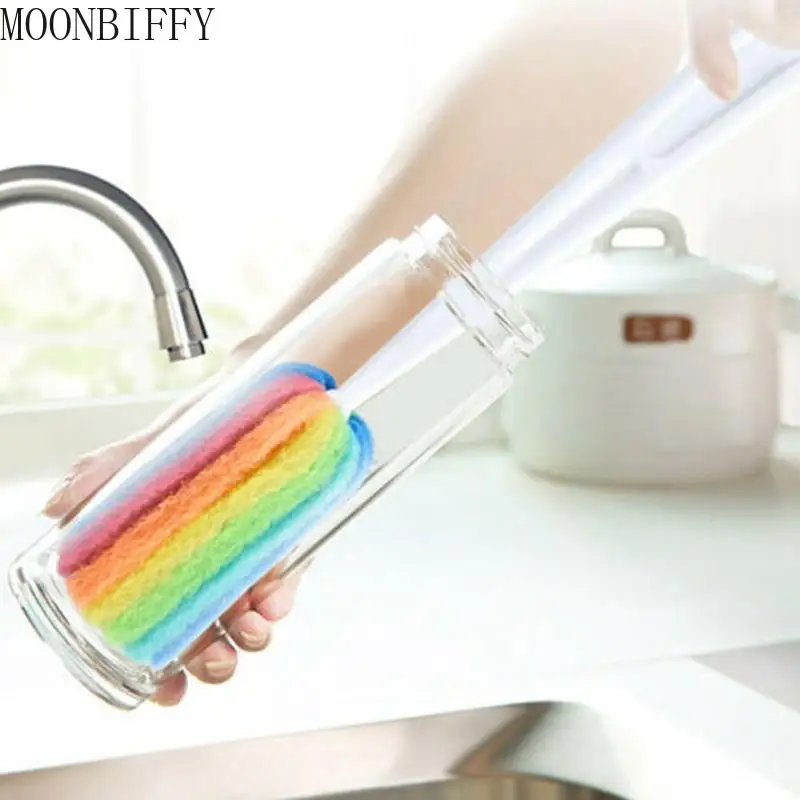 

1Pcs Cup Brush Kitchen Cleaning Tool Sponge Brush For Wineglass Bottle Coffe Tea Glass Cup Mug handle Brush wholesale