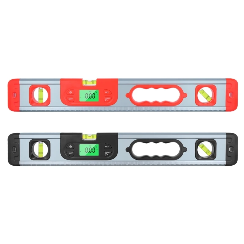

Digital Protractor Digital Level with Backlight & Data Hold Horizontal & Vertical Bubble 4x90°/2x180° for Industrial