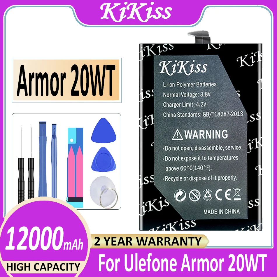 

Original KiKiss Battery 12000mAh For Ulefone Armor 20WT Bateria
