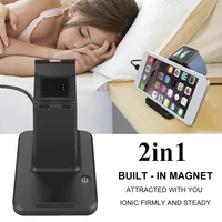 new 2 in 1 cellphone charger smart watch charger for magnetic suction wireless charger ada pter fit bit ionic smart accessories