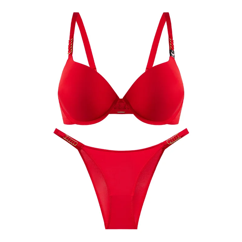 Гладкое сексуальное женское белье комплект из бюстгальтера и трусиков для