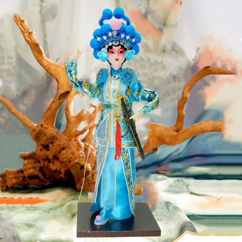 

Chinese Characteristics Silk Doll Jewelry Festival Gifts Beijing Opera Character Mask Traditional Arts and Crafts Works