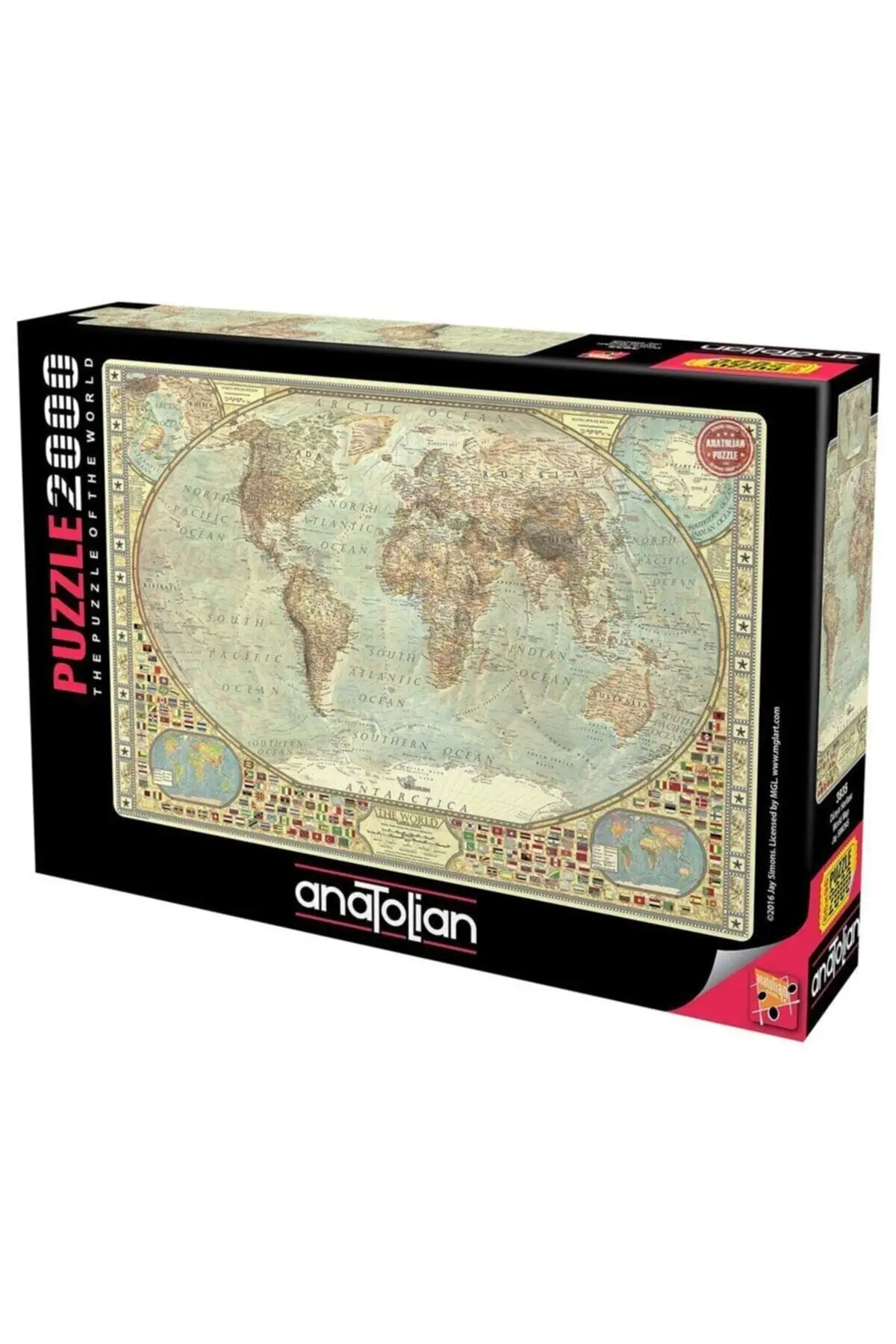 

World Map of 2000 Parts for Adult and kids Toys-Evde Educational Puzzle-Games-Jigsaw