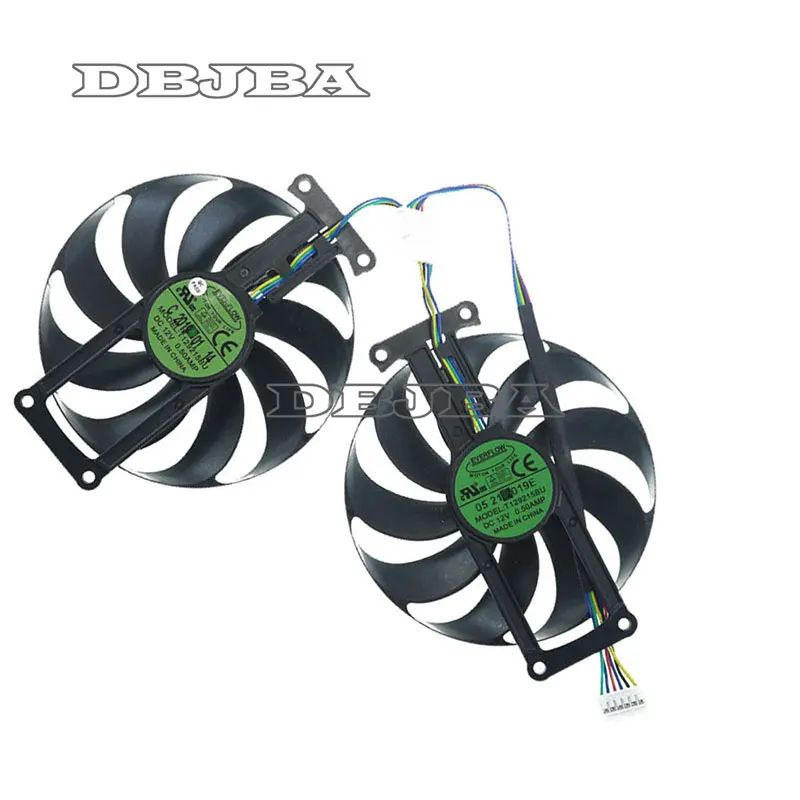 Вентилятор для видеокарты T129215BU, 12 В постоянного тока, а, 4-контактный вентилятор для ASUS DUAL RTX2060 O6G EVO