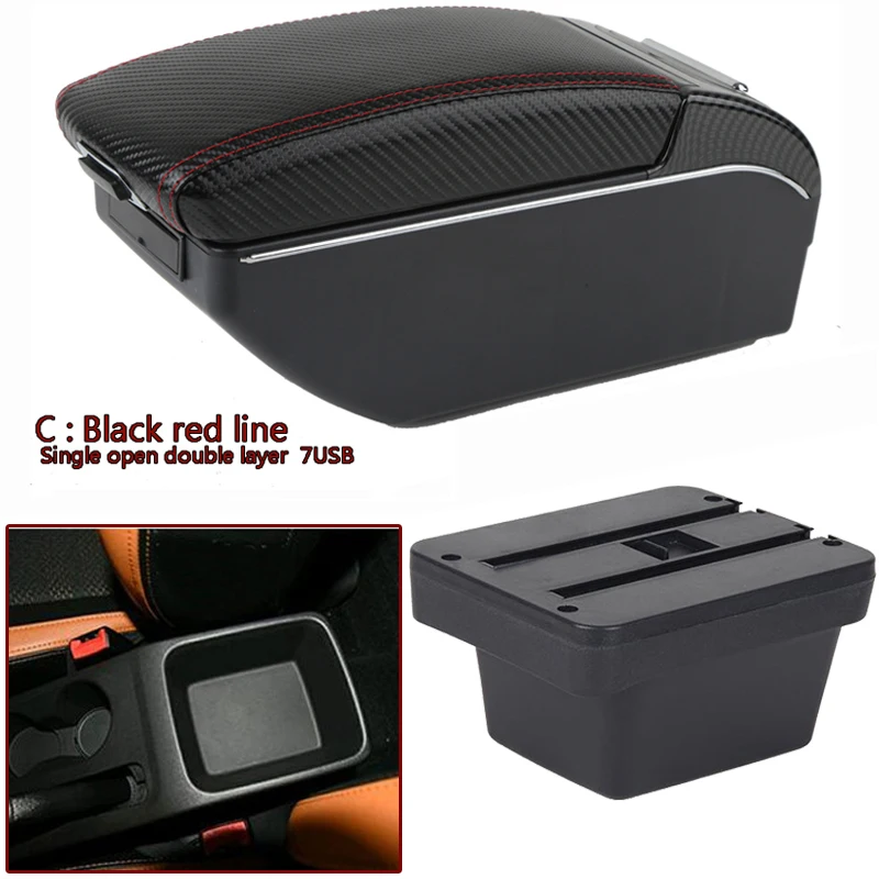 

Arm Rest For Chery Tiggo 3X Armrest Box Center console central Store content box with cup holder ashtray USB interface
