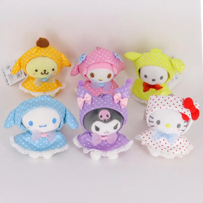 Японская популярная плюшевая подвеска Sanrio Kawaii дождевик cnpreson Melody Kuromi кула